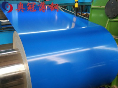 海藍彩涂板印花彩鋼板白鐵皮彩鋼卷彩涂卷規格全量大從優