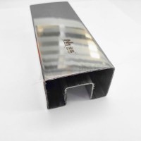 方矩形304槽管夾玻璃扶手護欄單槽管 屏障框架用不銹鋼矩形單槽