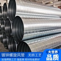 廠家直銷圓形螺旋風(fēng)管 白鐵皮通風(fēng)管道耐高溫鍍鋅螺旋風(fēng)管加工