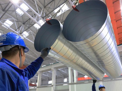 江蘇圓形鍍鋅螺旋風管生產廠家 排煙螺旋風管白鐵皮通風管道加工