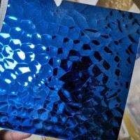 不銹鋼201304沖壓鏡面黑鈦水波紋工程裝飾玫瑰金板寶石藍壓花