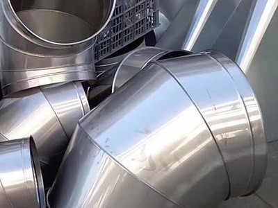 鍍鋅白鐵皮風管彎頭加工廠 批發螺旋風管90度彎頭