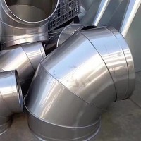 鍍鋅白鐵皮風管彎頭加工廠 批發螺旋風管90度彎頭