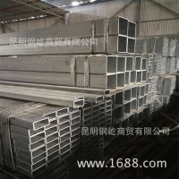 云南鍍鋅鋼材批發 昆明鍍鋅方矩管廠價直銷 材質Q235 產地云南