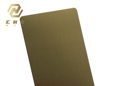 不銹鋼鈦金拉絲 不銹鋼真空鍍膜彩色板拉絲黃鈦金 來樣加工定制