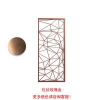 黑色金屬不銹鋼隔斷 花格鏤空拉絲黑鈦玄關 客廳北歐鐵藝定制