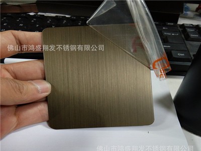 304和紋黑鈦緞紋古銅色不銹鋼板酒店裝飾門套包邊灰鋼拉絲無指紋