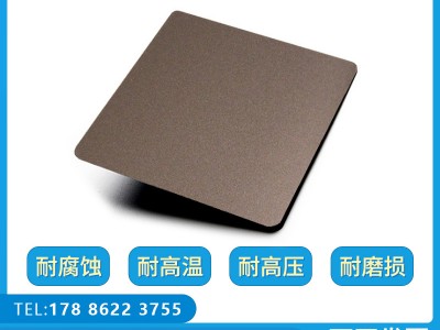 不銹鋼彩色板304 201現(xiàn)貨駱駝灰噴砂防指紋規(guī)格齊全 不銹鋼板材