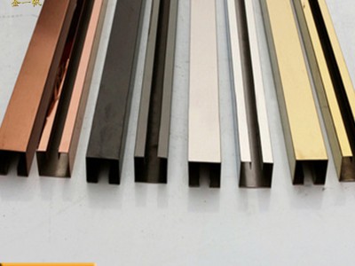 廠家生產(chǎn)不銹鋼裝飾線條 背景墻收口條 鈦金不銹鋼線條 踢腳線