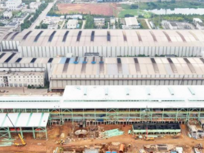 昆鋼本部環保搬遷轉型升級項目高線工程鋼結構廠房建設進入沖刺階段