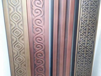 304不銹鋼電鍍彩色祥云花紋管壓花裝飾方管 護欄金錢管黑鈦回形管