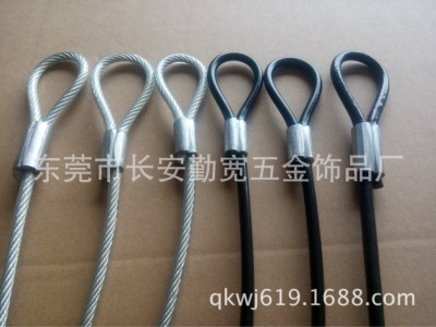 專業(yè)訂制壓扣鋼絲繩安全繩防護(hù)繩保險繩(質(zhì)量保證)彈簧鋼絲繩