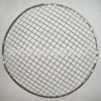 廠家供應 不銹鋼圓形燒烤網 包邊一次性燒烤網燒烤篦子 燒烤用具