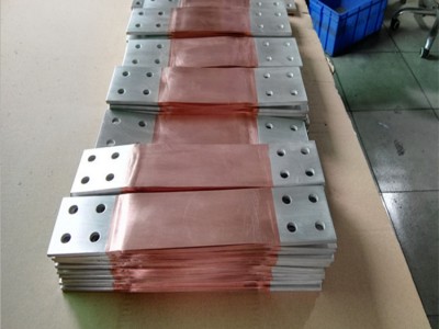 焊接加工兩頭銅板中間銅皮銅排軟連接導電電氣 電工銅母線伸縮節