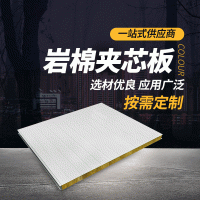 加工定制巖棉夾心瓦凈化板隔熱 巖棉板巖棉彩鋼夾心板
