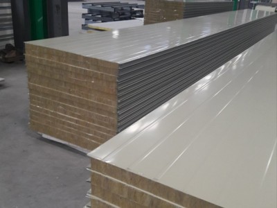 彩鋼夾芯板 屋面 防火巖棉彩鋼夾芯板凈化板 巖棉復合板