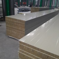 彩鋼夾芯板 屋面 防火巖棉彩鋼夾芯板凈化板 巖棉復合板