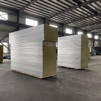 巖棉彩鋼板無塵室凈化車間用凈化板夾芯板保溫隔熱巖棉凈化板