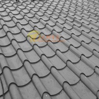 提供765型0.8mm灰色 彩鋼琉璃瓦屋面系統