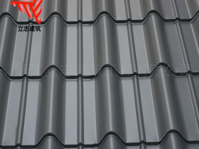 浙江壓型瓦 古建筑828型仿古瓦 0.7mm鋁鎂錳屋面金屬屋脊琉璃瓦