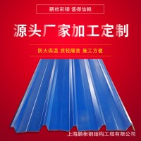 廠家供應980型彩鋼板 防火隔熱彩鋼瓦楞板單層彩鋼壓型板
