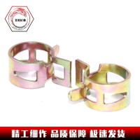 鍍彩鋅彈性卡箍 汽車油管水管管箍65錳 手捏日式彈性喉箍金屬卡箍