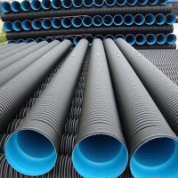 HDPE雙壁波紋管SN4SN8高強度排水排污管道管材DN500大口徑波紋管