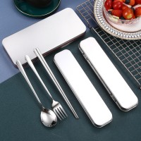 不銹鋼便攜餐具盒創意學生大號筷子勺子收納盒外帶便攜式餐具盒
