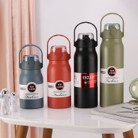 大容量316不銹鋼保溫杯男女學生帶吸管大肚水杯便攜保溫運動水壺