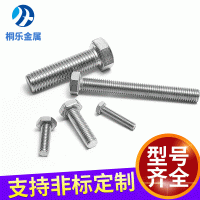 廠家供應304不銹鋼外高強度六角螺栓螺絲六角頭螺桿M10M12緊固件