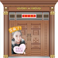 廠家定制304不銹鋼防盜門農(nóng)村進(jìn)入戶別墅大門雙開彩色不銹鋼門