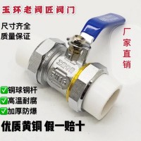 廠家批發(fā) PPR雙活接球閥 銅球銅桿活接黃銅閥門DN20 25 32 40 50