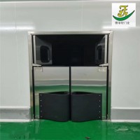 食品廠物料傳遞門四開防撞門不銹鋼雙向回彈門防水隔音雅菲特廠家