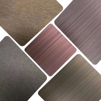 鍍銅發黑不銹鋼板拉絲亂紋青古銅紅古銅黃古銅 納米色油仿銅板