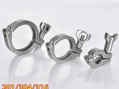 304不銹鋼卡箍中型 重型衛(wèi)生級(jí)快裝精鑄卡套裝快速接頭卡盤