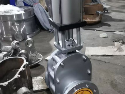 氣動不銹鋼304陶瓷雙閘板閥Z644TC-10P陶瓷平行雙閘板閘閥 干灰閥