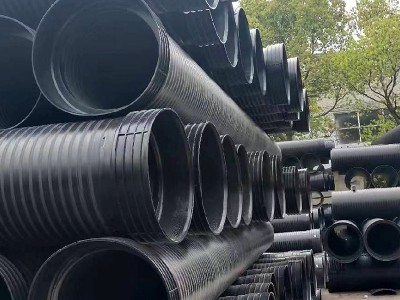 HDPE雙壁波紋管鋼帶PE增強(qiáng)管中空壁纏繞管市政排污管排水管下水管