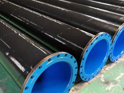 廠家供應礦用內外涂塑鋼管法蘭連接雙面涂塑鋼管無縫預制直埋管道