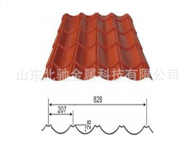 貨源銷售 紅色鋁鎂錳仿古瓦 鋁合金琉璃瓦 高品質金屬仿古瓦