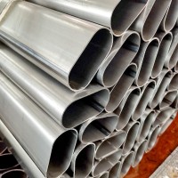 光亮橢圓管建筑家具扶手平橢圓管Q235B鍍鋅橢圓管鴨蛋形可折彎