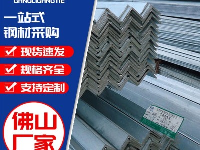 佛山現貨鍍鋅角鋼接地極花邊沖孔角鐵 帶孔角鋼萬能鍍鋅角鐵 Q235B