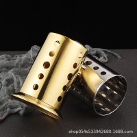 不銹鋼筷子筒加高廚房筷子籠餐具籠筷子架金色餐廳剪刀夾子收納盒