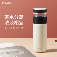 KAKE泡茶杯茶水分離真空316不銹鋼保溫杯子創意花茶杯便攜保溫杯