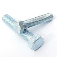 定制不銹鋼六角螺栓 m8外六角單頭全牙螺栓 鍍鋅六角頭非標螺絲