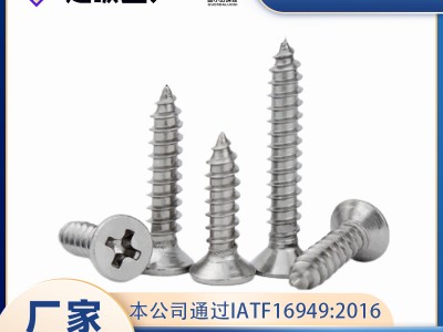 304不銹鋼自攻螺絲十字沉頭螺釘木螺釘GB845J加長平頭螺絲