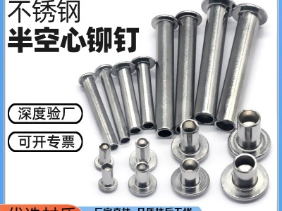 泰恒五金供應半空心柳丁M2mm-M6mm 長度3mm-100mm 304 不銹鋼鉚釘