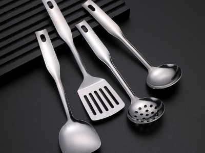 批發304不銹鋼廚具迷你兒童廚房烹飪炒菜鏟子家用鍋鏟火鍋漏勺
