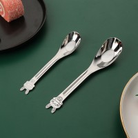 304不銹鋼元寶勺子加厚湯匙家用吃飯喂養加深湯勺大調羹兒童小勺